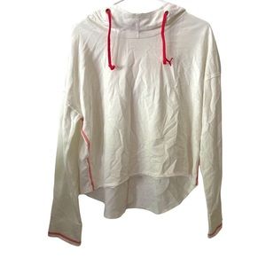 Puma White‎ Lightweight Hoodie with Pink contrast detail